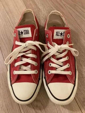 converse ALL STAR 레드 로우컷 스니커즈