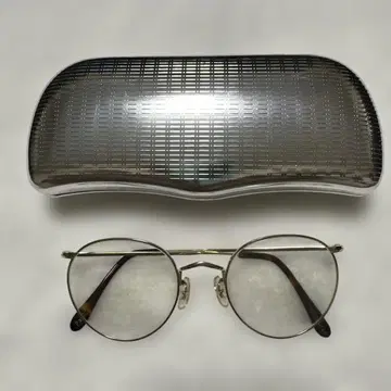 SAVILE ROW 실버 라운드 안경 케이스 포함
