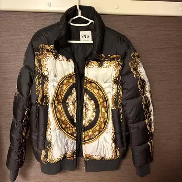 ZARA 장식 패턴 다운 자켓 S