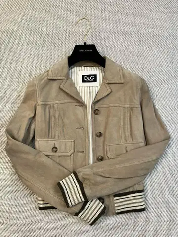 [ 새상품급 ] D&G 베이지 스웨이드 자켓