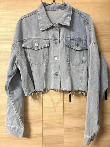 크롭 데님 자켓 라이트 블루