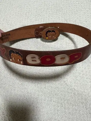 BettyBoop 빈티지 천연 가죽 벨트