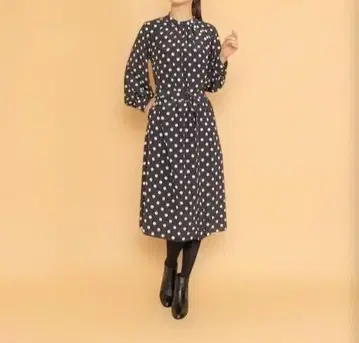새상품 LoisCRAYON 도트 개더 원피스