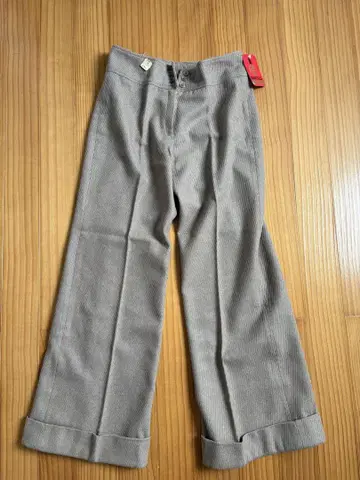 베이지 DEADSTOCK 70년대 벨보텀 빈티지 플레어 팬츠