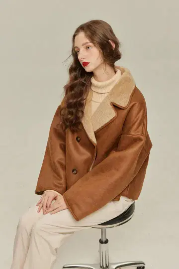 [ Tnewties ] 눈사람 코에는 당근을 달고 코트 브라운 M