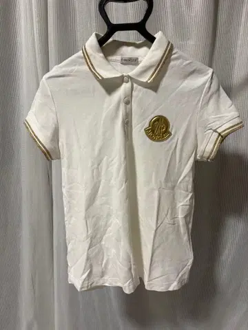 Moncler 화이트 피케 셔츠 M