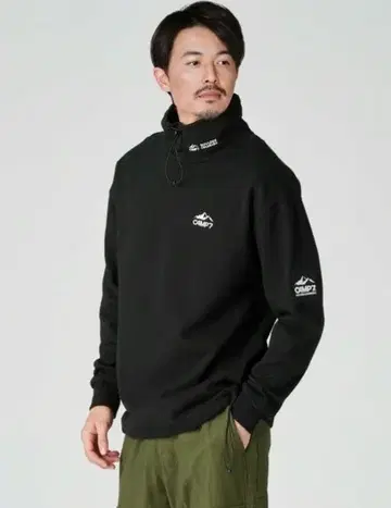 [ CAMP7 ] 하이넥 디자인 속기모 맨투맨