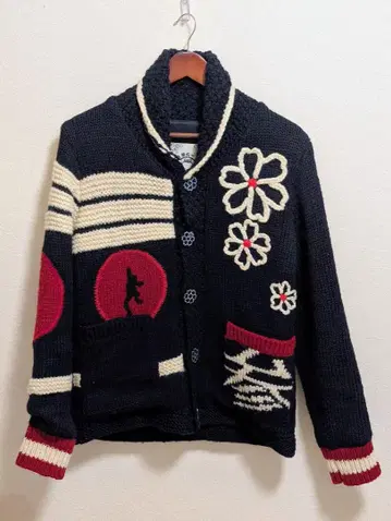 산마루이치 손뜨개질 가디건 M 사이즈