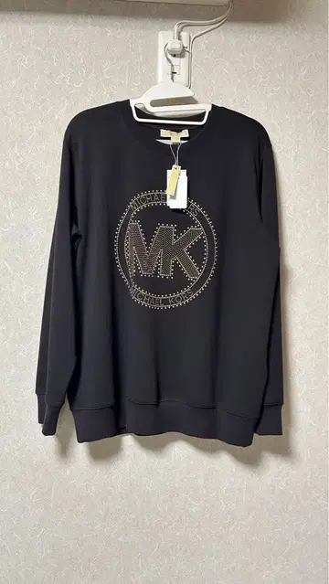 MICHAEL KORS 엠브로이더리 로고 코튼 블렌드 맨투맨