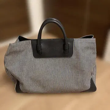 스트라이프 패턴 캔버스 백