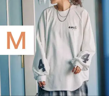 새상품 [be with M] Misayo 스트롱 로고T 화이트 M 사이즈
