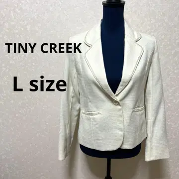 TINY CREEK 화이트 메쉬 테일러드 자켓 24A699