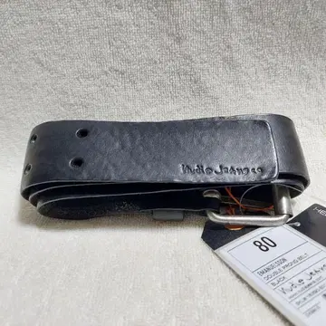 미사용품 Nudie Jeans 가죽 벨트 블랙 80cm 소가죽