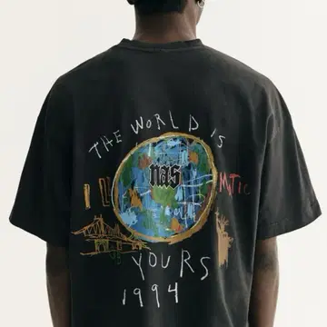 NAS H&M 블랙 티셔츠 1994 그래픽