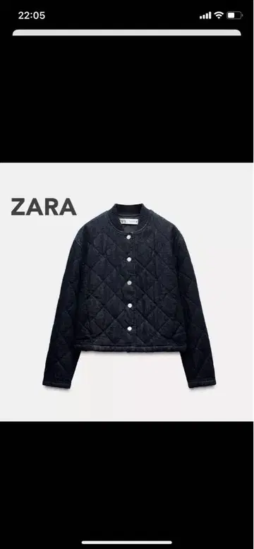 ZARA 패디드 데님 자켓 사이즈 S