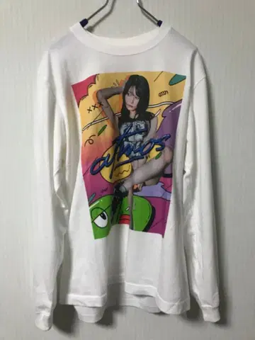 니토리 사야카 x atmos 롱 슬리브 티셔츠 화이트