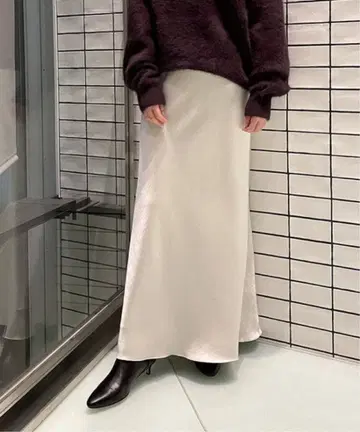 IENA 더블 새틴 스커트 36