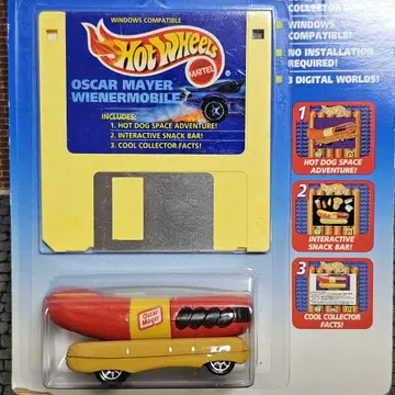 레트로! 플로피 디스크 포함 핫휠 위너 모빌 오스카 마이어