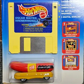 레트로! 플로피 디스크 포함 핫휠 위너 모빌 오스카 마이어