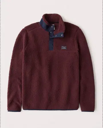 아바크롬비 & 피치 하프 지퍼 플리스 풀오버 아바클로