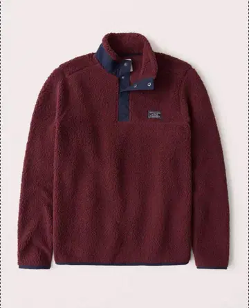 아바크롬비 & 피치 하프 지퍼 플리스 풀오버 아바클로