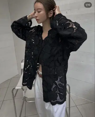 willfully 레이스 자켓 블랙