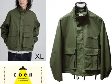 새상품급 발수 기능 coen 밀리터리 숏 블루종 XL 올리브 M65