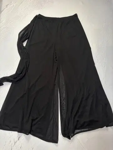 [ ONYX Nite ] 쉬폰 와이드 팬츠 PM 사이즈 블랙