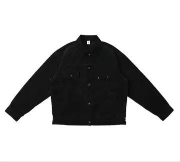 Washed Corduroy Wide Relax Jacket black