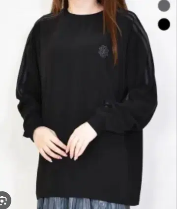미사용 새상품 파시오네 티셔츠 숄더 라인 조젯 블랙
