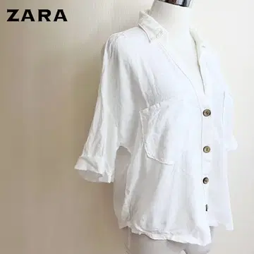 ZARA 자라 린넨 혼방 린넨 혼방 오버 사이즈 셔츠 마 혼방 넉넉한