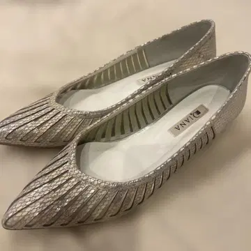 Diana 메탈릭 플랫슈즈 실버
