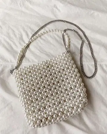 [ ZARA ] 펄 비즈 미니 버킷백