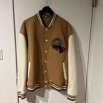Zara 자라 패치 봄버 자켓 베이지 바시티 자켓 XL