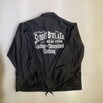 Schott 블랙 나일론 자켓