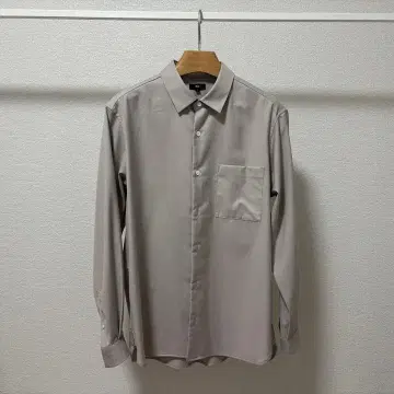 PLST 레이온 블렌드 레귤러 카라 셔츠 GRAY M