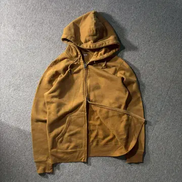 UNIQLO 더블 지퍼 후드티 브라운 M