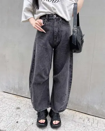 INGNI 데님 커브 팬츠 그레이 S 사이즈 택 포함 미사용