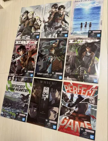 진격의 거인 제일복권 F상 클리어 포스터 전 9종 컴플리트