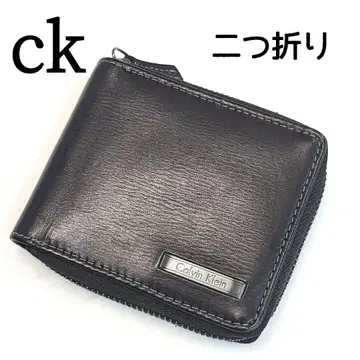 캘빈클라인 이단 접이식 지갑 블랙 어라운드 지퍼