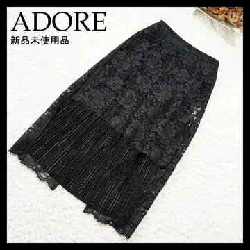 [ 미사용 새상품 ] ADORE 어도어 레이스 스커트 롱 기장 M 사이즈