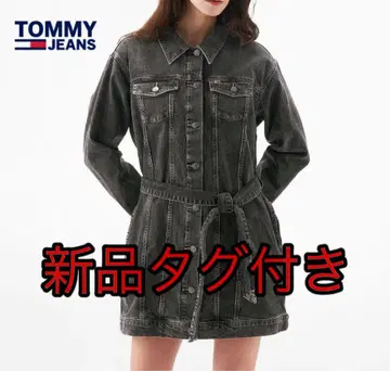택 포함 새상품 TOMMY JEANS 롱 슬리브 트래커 원피스