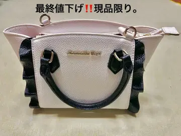 Samantha Vega 미니백 프릴 화이트 블랙