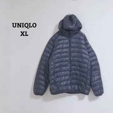 유니클로 울트라 라이트 다운 자켓 후드 풀 집업 소매 밴딩 XL