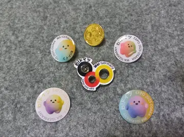 6종 세트 간사이 만박 독일관 핀 배지 서큘러 레어