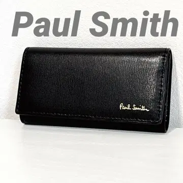 폴스미스 Paul Smith 시티 엠보싱 가죽 바닥 양가죽 키케이스 블랙