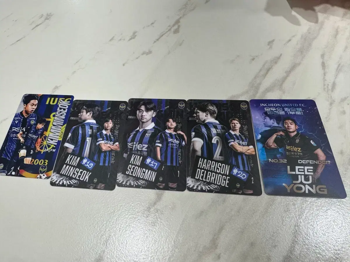 Incheon United photocard 2025 Kim Minseok, Kim Sungmin, Delbridge, Lee Zuu, etc.