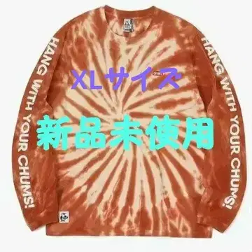 미사용 새상품 CHUMS 브라운 타이다이 긴팔 티셔츠 XL