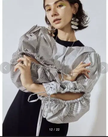 [새상품급] UN3D 믹스 셔츠 레이어드 원피스
