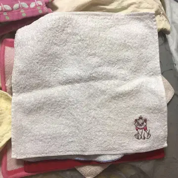 고양이 캐릭터 자수 타월